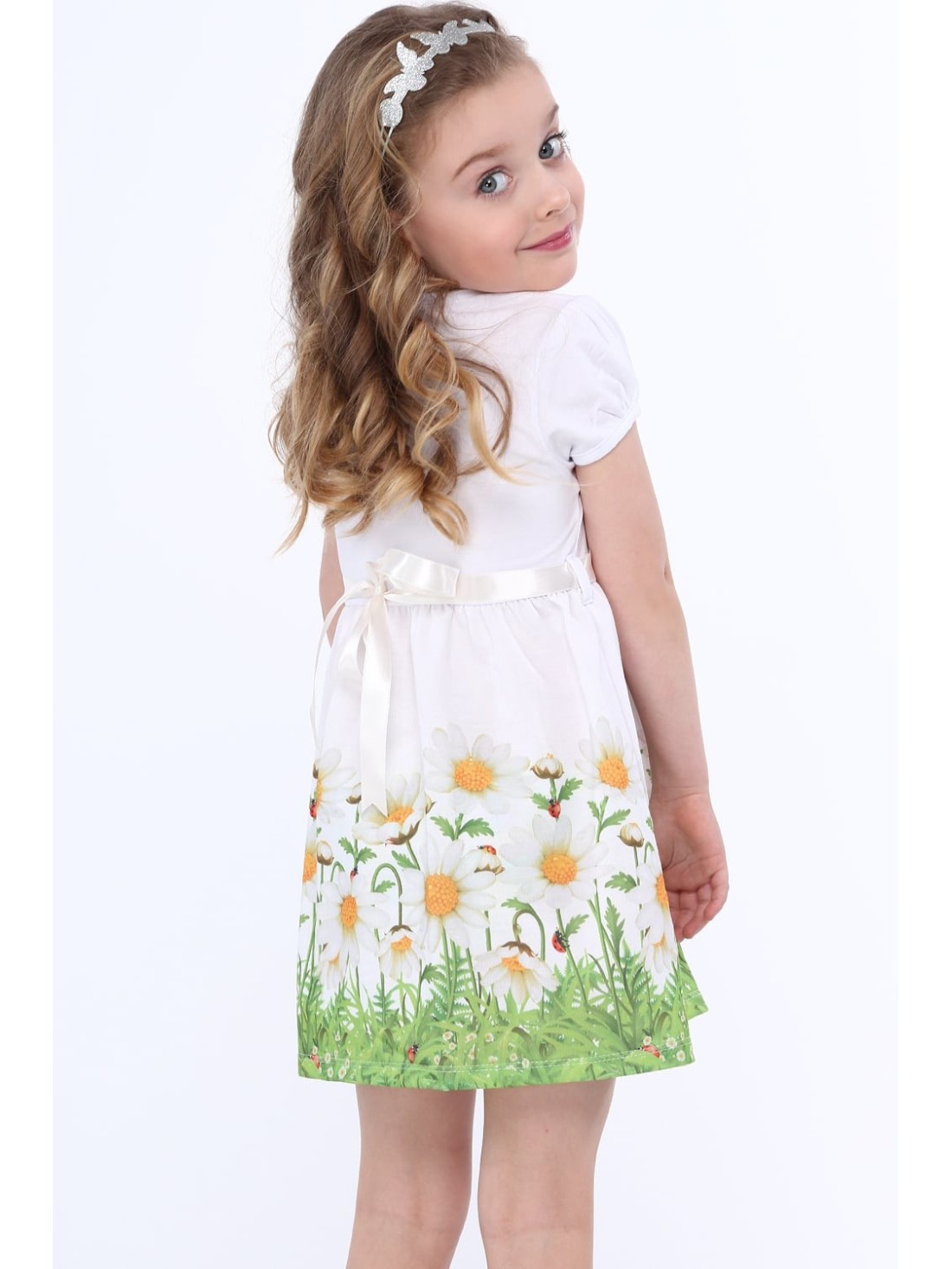 White flower dress NDZ8162 - Online store - Boutique